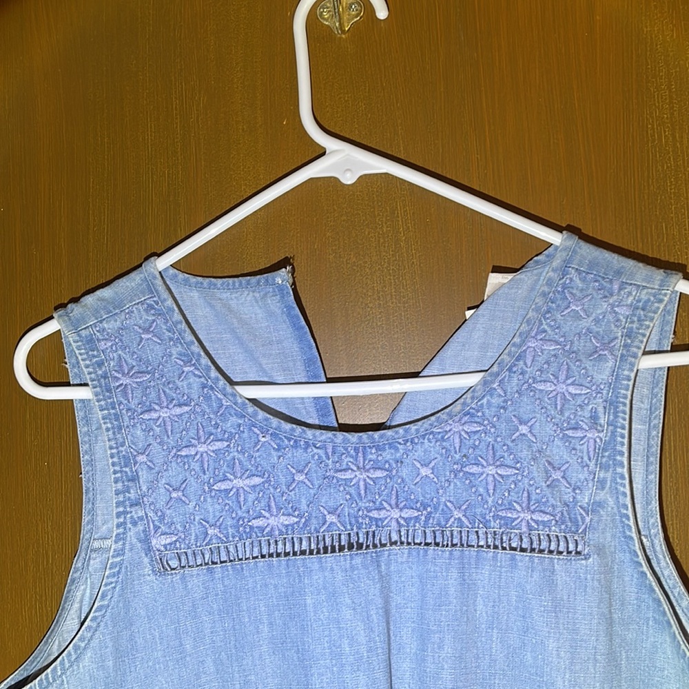 Loft Denim Sleeveless Dress - Picture 2 of 5